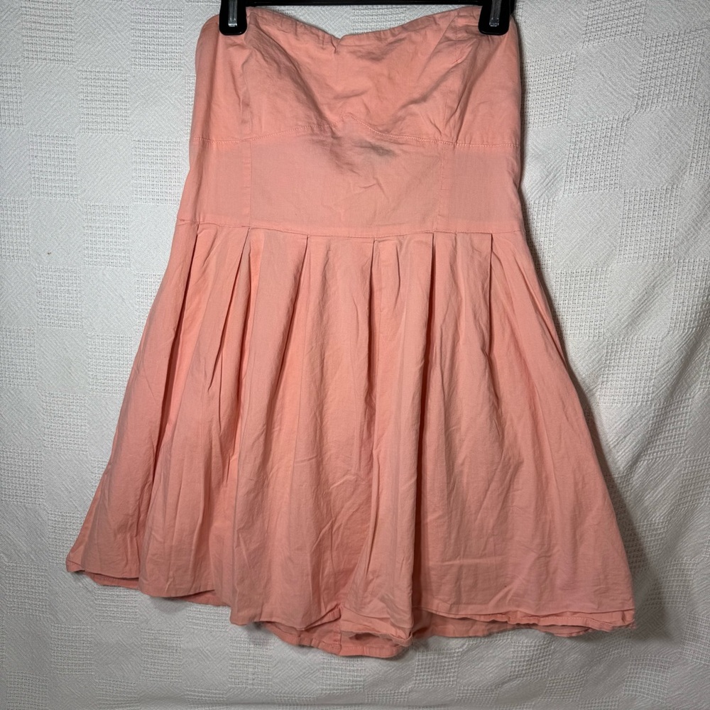 Rue21‎ Pink Strapless Pleated A-Line Dress Zip up size large